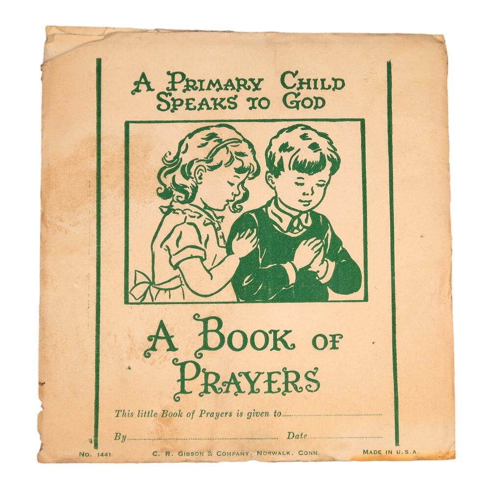 A Book of Prayers by Minor Bryant Vintage Christianity Children Religion